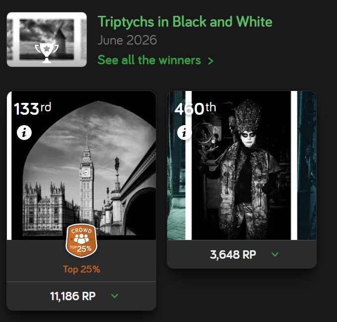 Triptychs in Black & White — June 2026